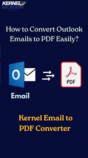 How to Convert Outlook Emails to PDF easily? #kerneldatarecovery