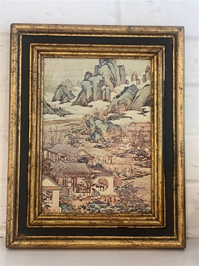 Vintage Italian Landscape Art | Gilt Gold Frame, Made in Italy - Etsy