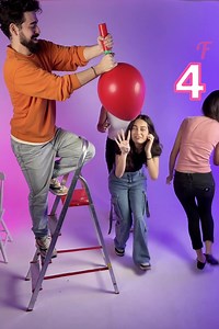 18K views | Participants say how many times a balloon will be blown with a pump above their heads | Fabiosa Better World | Facebook