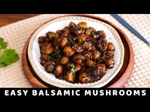 EASY BALSAMIC MUSHROOMS | How To Cook Tasty Mushrooms Without Oil | Frey and Maria