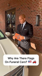 Why are there flags on funeral cars? #funeral #funeralhome #funeraldiretor #funeralservice | Calhoun Funeral Home & Cremation Service