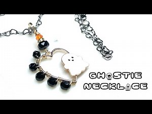 13 Days of Halloween Jewelry Tutorials! Day 4: DIY Wire Wrapped Ghost Necklace & Spider Bracelet! 👻