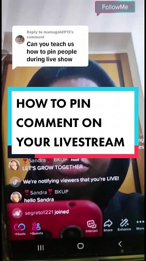 How to Pin a Comment on TikTok Live