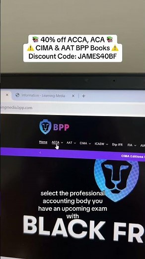 ACCA, ICAEW, CIMA and AAT books - 40% off using discount code: JAMES40BF #shorts