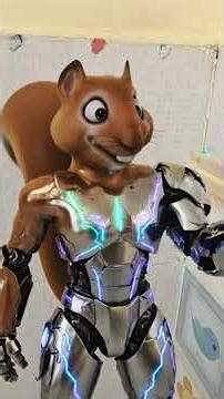 Squirrel 🐿️ to Robot 🤖 Transformation | AI Magic Effect #Shorts