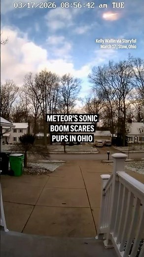 Metero's sonic boom scares pups in Ohio