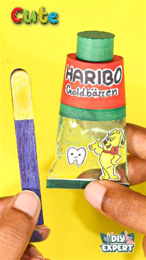 DIY Cute Mini Toothpaste Tube Craft!#diy #artandcraft #papercraft #schoolcraft #toothpaste #shorts