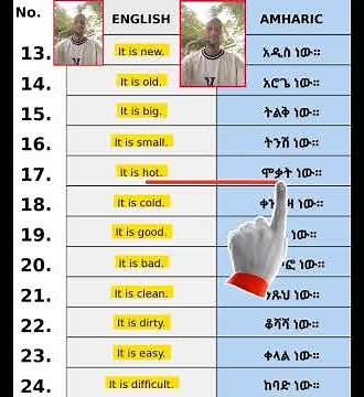 እንግሊዘኛን(English )በአማረኛ(Amharic )መማር(learning)#reading #speakenglish