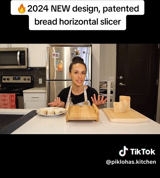 PIKLOHAS Bread Slicer: Adjustable & Mess-Free Cutting
