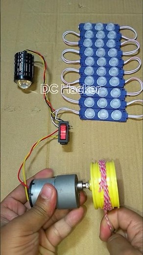 New Dynamo Generator Powering Into Bike Bulb And 10 LED Light • DC Motor #dcmotor #tech #shorts