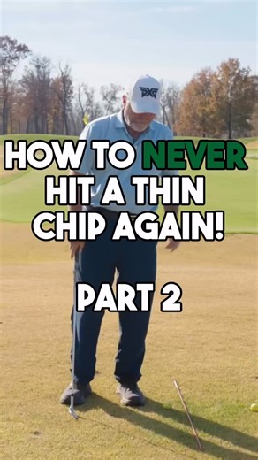 The Golf Sensei on Instagram: "How to Stop Blading Chip Shots (Setup + Alignment Stick Drill) Part 2! If you keep blading chips, this setup fixes it fast 👇 Most players don’t struggle because of talent. They struggle because their setup puts them in trouble before the swing even starts. Here’s the simple fix: ✔️ Feet closer together ✔️ Weight centered ✔️ Shoulders level (or back shoulder slightly higher) That setup promotes an up-and-down takeaway, not a flat one — which is exactly what you nee