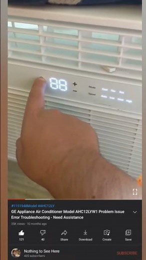 88 GE Appliance Air Conditioner Model AHC12LYW1 Fix Problem Issue Troubleshoot Recycle DIY