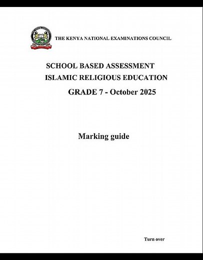 Grade 7 IRE KNEC 2025 Questions and Answers | School-Based Assessment October 2025 | CBC Kenya