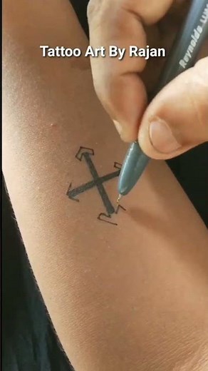How to draw tattoos on hand with pen