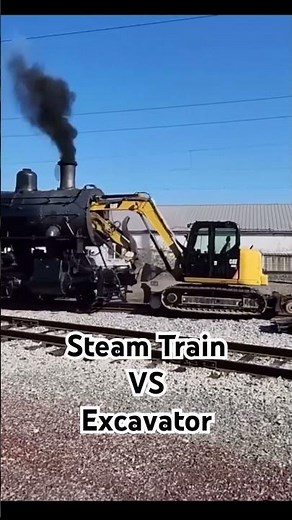 Steam Train Locomotive VS Excavator Head to Head Crash Disaster Railroad Accident Hilarious Tragedy!