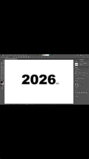 Halftone Magic in Illustrator ✨| 2026 Typography Effect #Shorts #adobeillustrator #illustratortricks