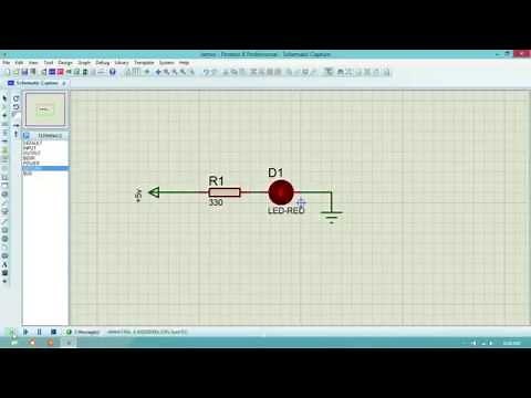 Proteus simple demo of LED