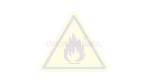 Fire Hazard Warning Sign Animation on White Background Stock Footage - Video of flashing, danger: 449986632