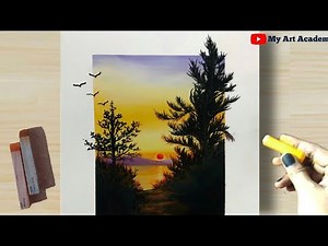 Soft Pastel Drawing - Creative way Blending technique (step by step) - Home Decor Painting/Drawing