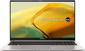 ASUS Zenbook 15 OLED Laptop, 15.6â€ OLED 2.8K Display, AMD Ryzen 7 7735U CPU, AMD Radeon Graphics, 32GB RAM, 1TB SSD, Windows 11 Home, Basalt Grey, UM3504DA-DS76