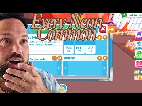 Started at Cat to Every Neon in *Adopt Me* Neon Common Mission Complete