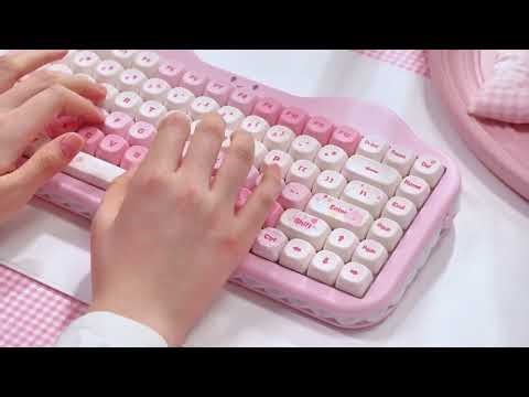 YUNZII C75 Cake Meow Keyboard -- Four Colors Showcase🐱✨
