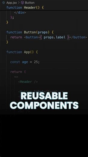 Reusable Components in React #reactjs #reusablecomponents #reactprops #reactdevelopment