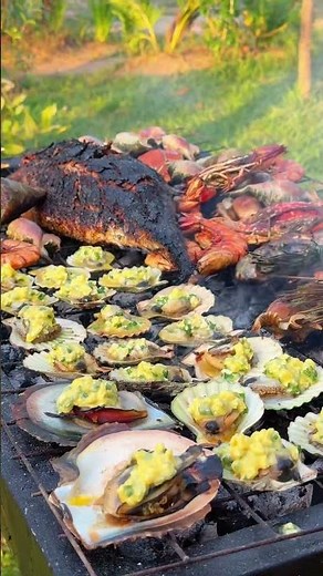 Grilled scallops