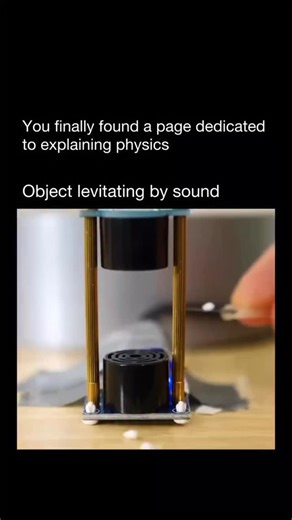 Imaginifyy || Scientific Experiments on Instagram: "acoustic levitation is when sound waves are used to make objects float in the air. high-frequency sound (usually ultrasound) creates patterns of pressure with stronger and weaker areas. when arranged the right way, these pressure points form a standing wave that can hold small, light objects in place without them touching anything. because nothing physically touches the object, this method is useful for handling sensitive or fragile materials i