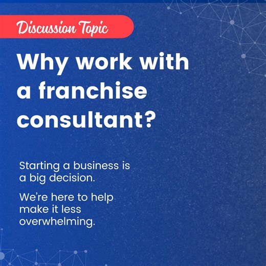 “Why does someone need a franchise consultant?” This is a question I hear often, and it’s a great one! My goal isn’t to convince you that franchise ownership is the right path for you. Instead, I focus on helping you determine if entrepreneurship aligns with your goals, skills, and lifestyle. If franchising is the right fit, I guide you every step of the way. Here are a few reasons why people choose to work with me: 1️⃣ Decades of Experience With over 35 years in the industry, FranNet has helped