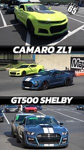 Camaro ZL1 vs GT500 Shelby 65mph Roll Start Race Motive @ Maple Grove Raceway, PA | import2race.com
