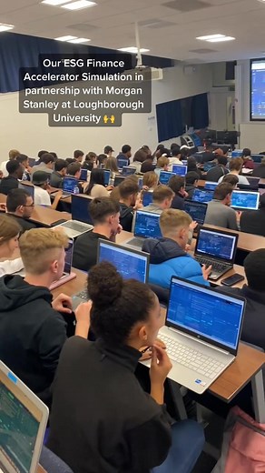 We hosted our new ESG Finance Accelerator Simulation in partnership with Morgan Stanley at Loughborough University 🙌 To get involved, head to the link in our bio to register for our public session 🚀 #finance #investmentbanker #assetmanagement #careers #learnontiktok
