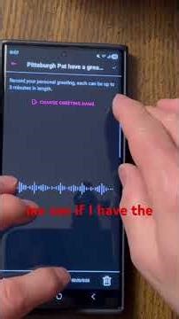 How to record a greeting in Visual Voicemail for the 1st Time on Android phone