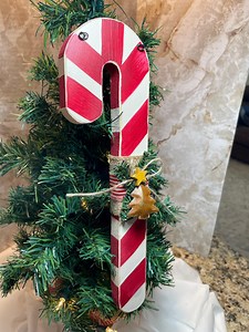 Large Wooden Candy Cane Sign - Etsy
