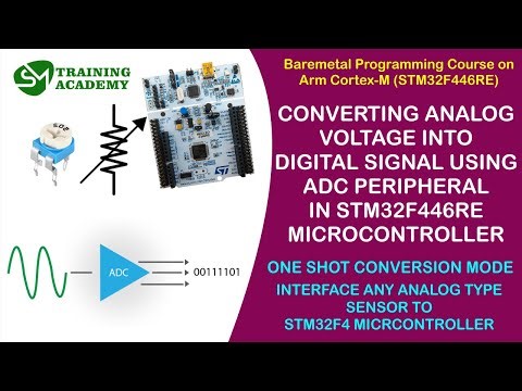 Interfacing Analog sensor with STM32F4 | Using ADC for reading analog DC voltage | One Shot mode