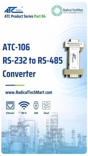 ATC-106 RS-232 to RS-485 Converter | Industrial Automation