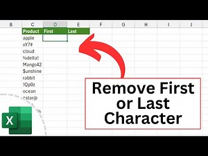 Remove First or Last Character From Text String in Excel