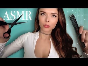 ASMR | Relaxing Haircut (layered sounds, soft-spoken, gum chewing)