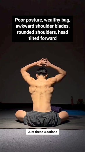 17K views · 359 reactions | bad posture round shoulders 3 exercises to train the entire back, shoulders and neck. #fbreels #reelsfb #facebookreels #posture #PostureCorrection #Back #shoulders #exercise #slimbody #upperbackpain #upperbackpainrelief #foryou #foryoupage #TCM #chineseculture #TaiChi #Taijiquan #MartialArts #Health #Wellness #Fitness #StressRelief #qigong #Meditation #reels #viral #trending | Fang Yuan | Facebook