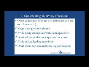 Interview Protocols and Interviewing