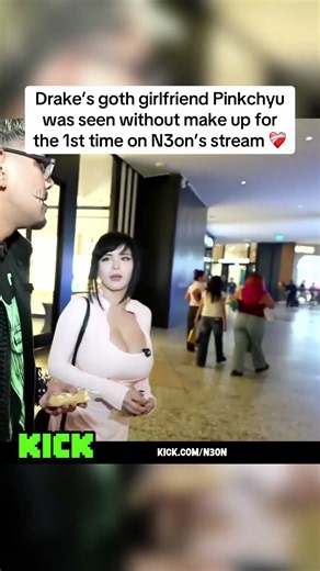 Drake's goth Pinkchyu was seen without make up for the Ist time on N3on's stream 😯 #n3on