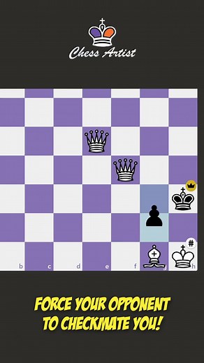 Force Your Opponent to Checkmate You! #chess #chessart #chessartist