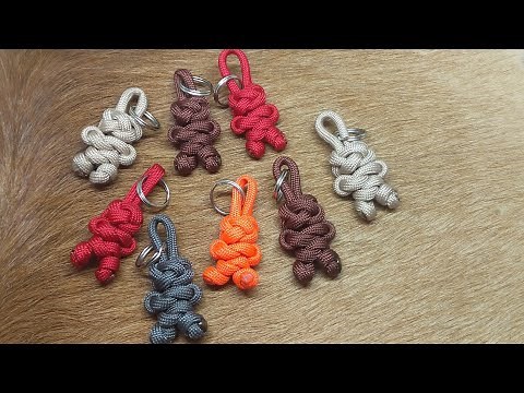 easy tutorial paracord ||| simple keyring / zipper pull (gantungan kunci/resleting)
