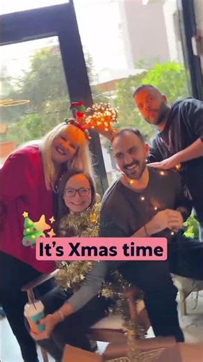 Christmas tree decorating with the squad #officeparty #holidays #teamwork