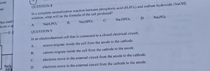 In a complete neutralization reaction between phosphoric acid \... | Filo