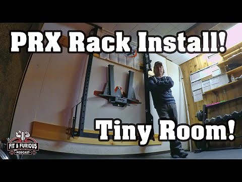 PRX Folding Squat Rack Install In Tiny Room!
