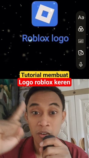 wah begini tutorial membuat logo roblox #comedy #funny #edit #games #challenge #roblox #shorts
