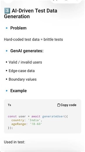 AI Driven Test Data Generation #shorts