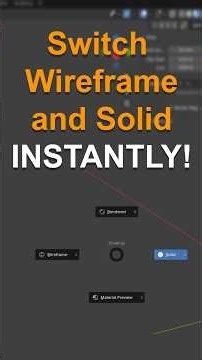 How to Switch wireframe and Solid INSTANLY | Blender tricks and Tips