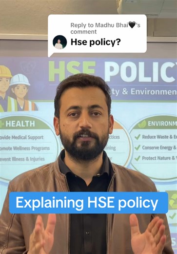 Replying to @Madhu Bhai🖤 explaining HSE policy #SafetyFirst #ProfessionalGrowth #continentalsafetysolutions